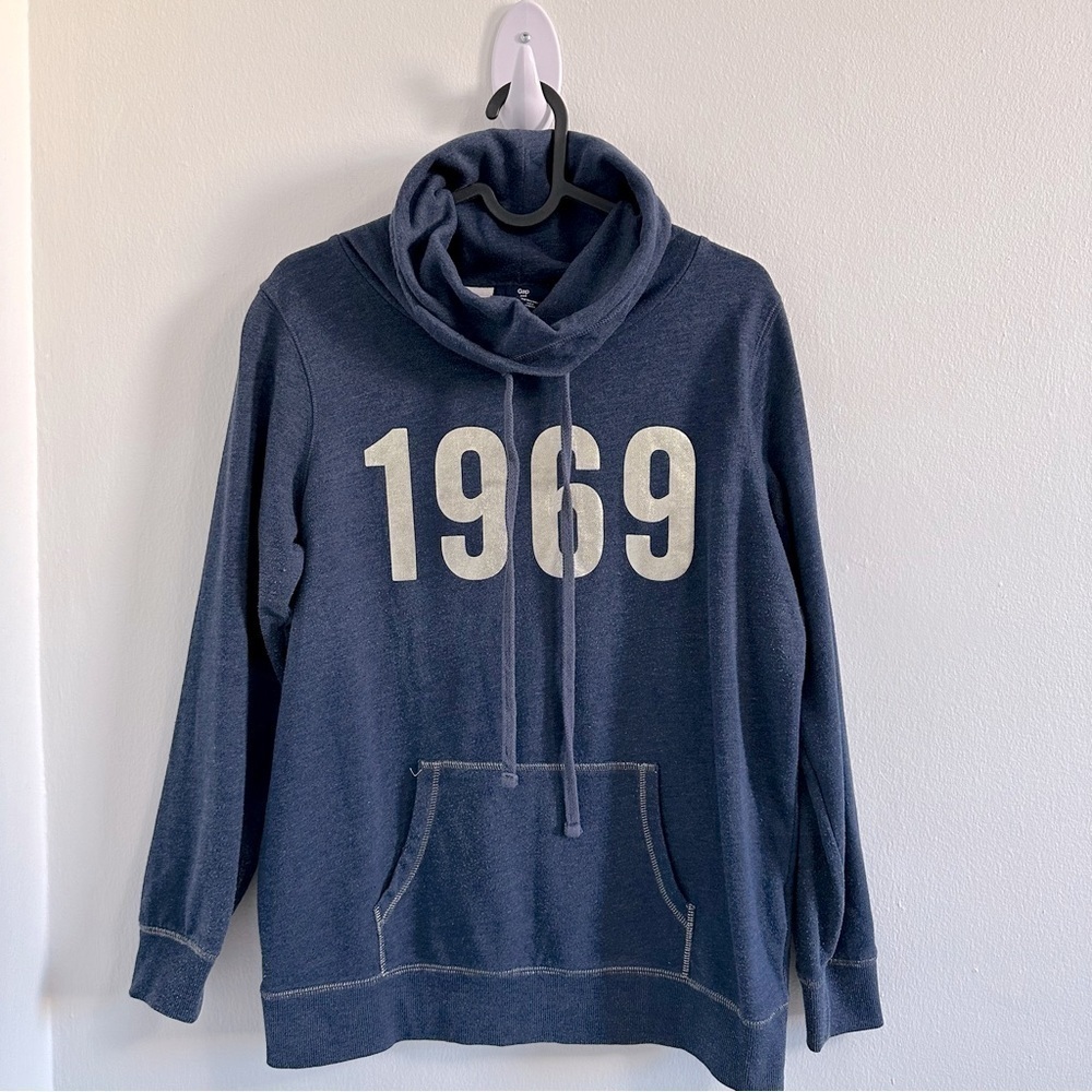 GAP turtle neck warmer HOODIE in  navy blue